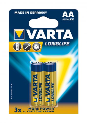 Батарейки VARTA Longlife типа АA, бл.2 шт
