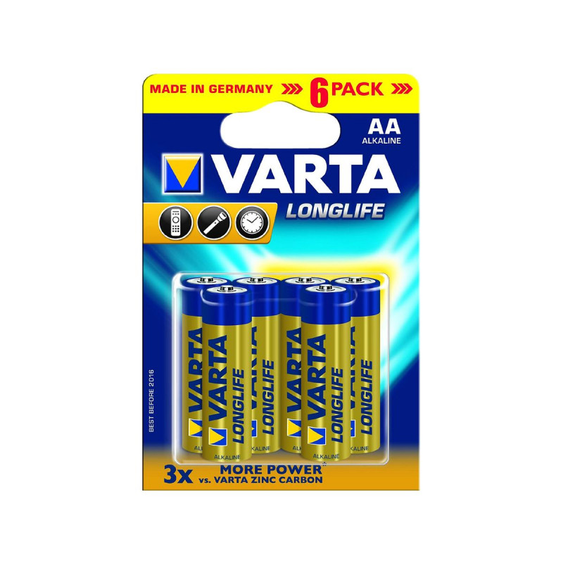 Батарейки VARTA Longlife типа АА, бл.6 шт